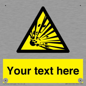 Custom Explosive Material Sign